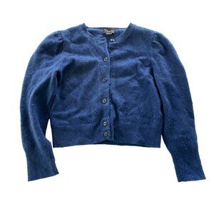 Crewcuts Girls 6/7 Blue Cashmere Cardigan Sweater Preppy School